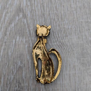 Matte Black Enamel and Rhinestone Cat Wearing a Ribbon Bow Brooch - Etsy
