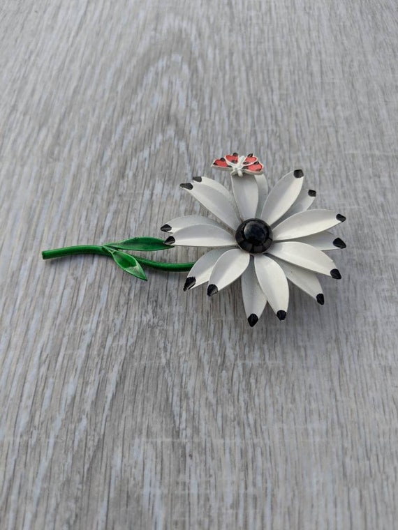 White, Black, Green, and Red Enamel and Gold Tone… - image 8