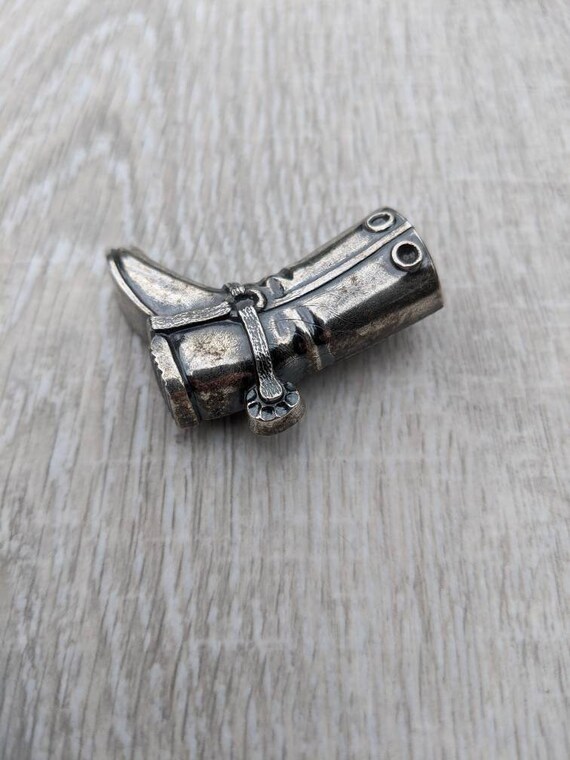 Three Dimensional Silver Tone Metal Equestrian Bo… - image 5