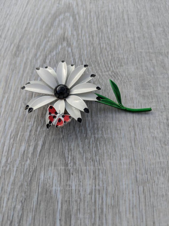 White, Black, Green, and Red Enamel and Gold Tone… - image 5