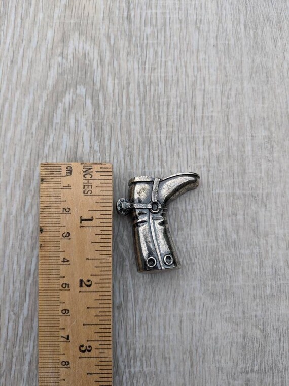 Three Dimensional Silver Tone Metal Equestrian Bo… - image 2