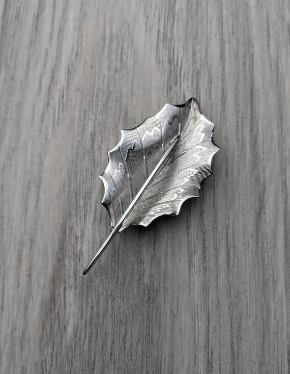 Midcentury Beau Sterling Three Dimensional Leaf B… - image 1