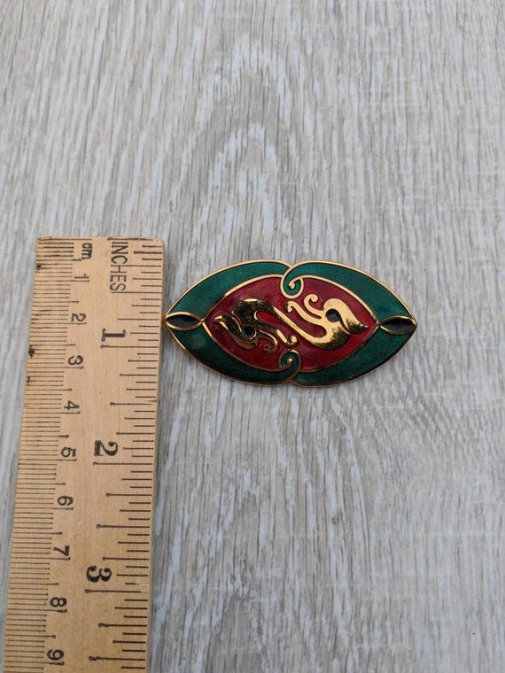 Emerald Green, Ruby Red, and Jet Black Enamel and… - image 3