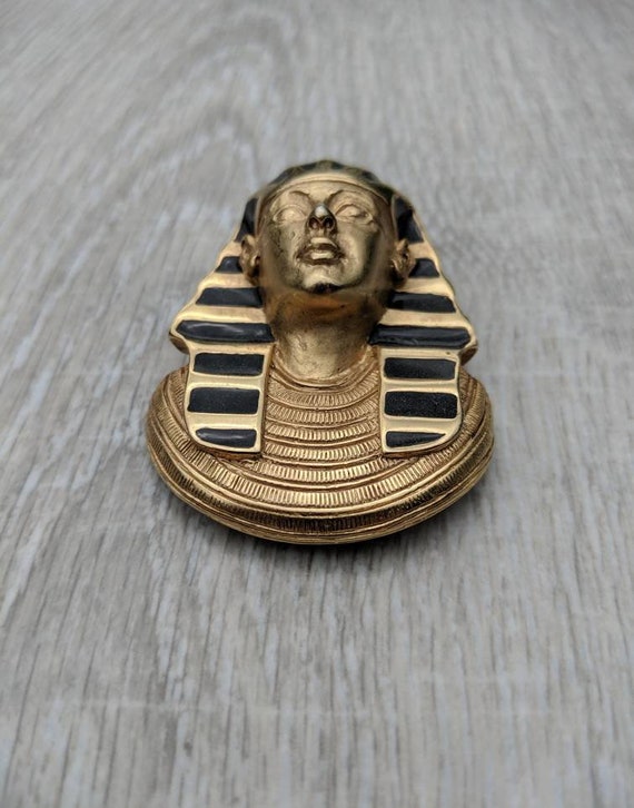 Erwin Pearl Egyptian Revival Gold Tone and Enamel… - image 8