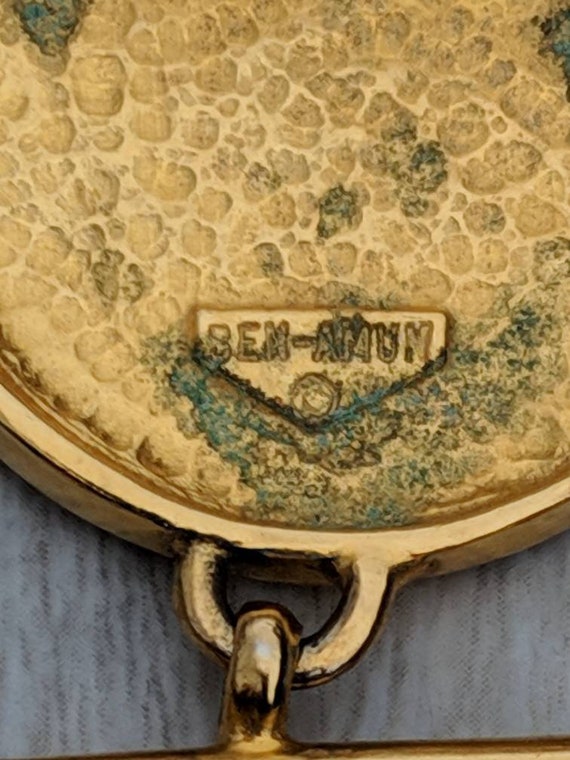 Ben Amun Oversized Couture Runway Coin Dangle Bro… - image 5