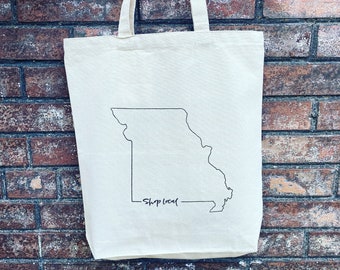 Shop Local Missouri Bag, Tote Bag, St. Louis, MO, Missouri, Shop Local, Shopping tote