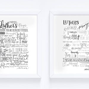 Luther's Morning Prayer Printable