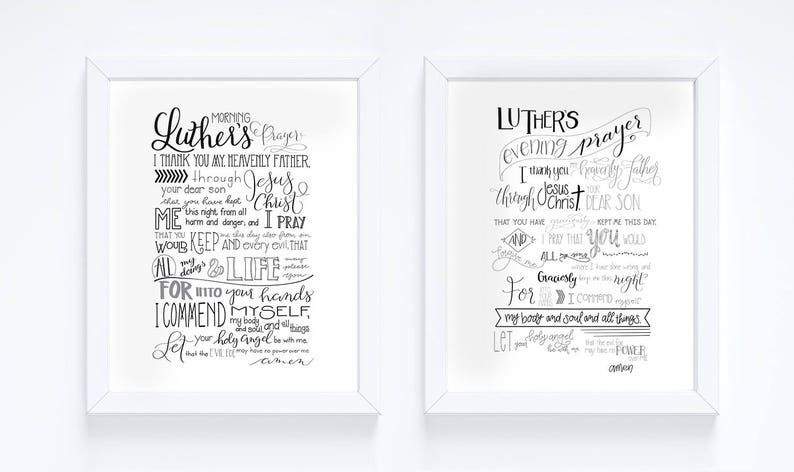 Luther&rsquo;s Morning Prayer Print