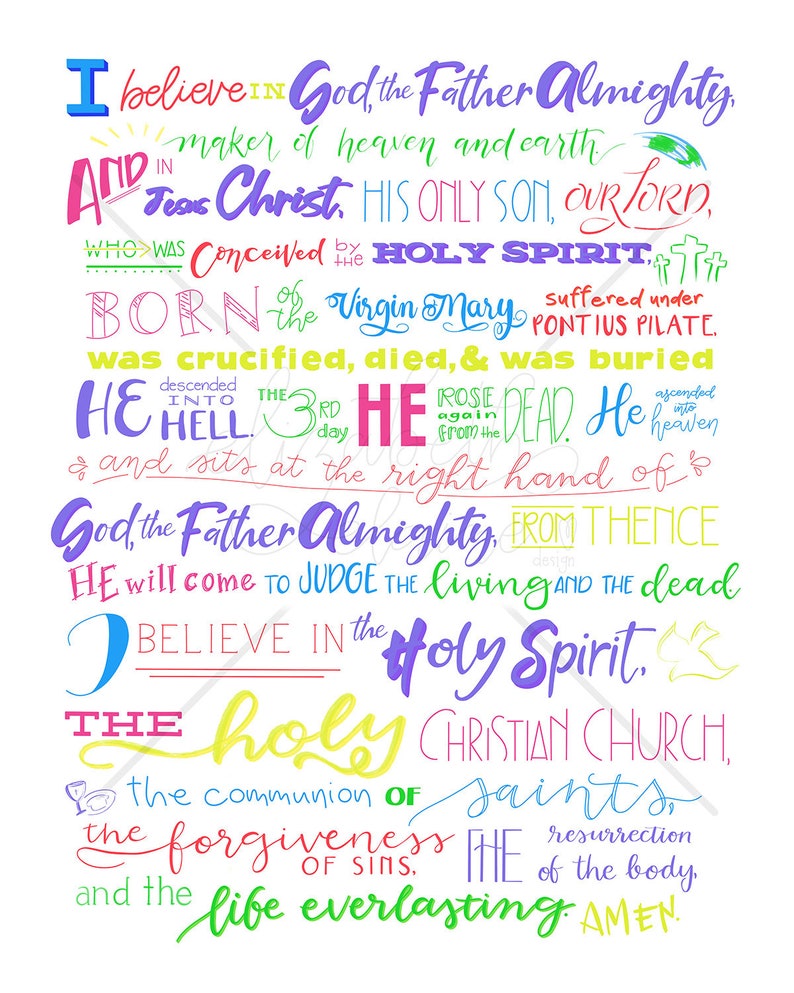 The Apostles Creed Printable