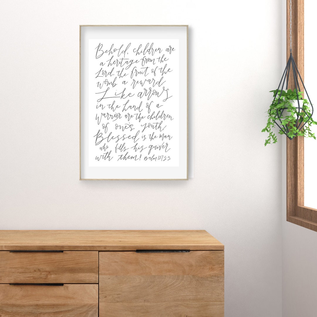 Like Arrows Print, Arrows Verse, Quiver, Psalm 127, Children Are a