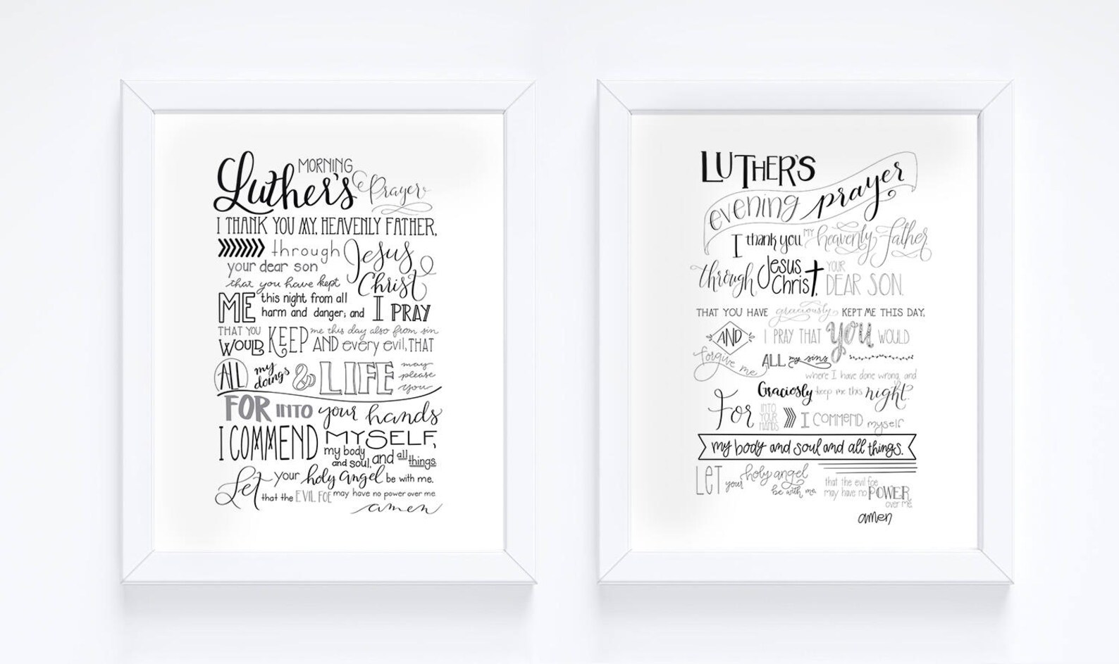 Luther's Evening Prayer Print prayer printable digital | Etsy