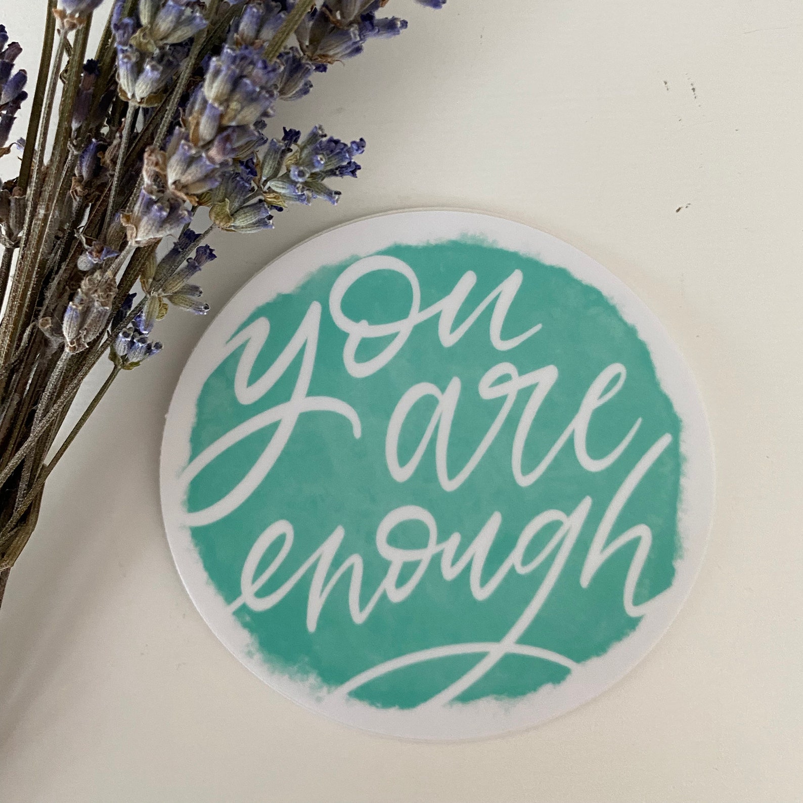 You Are Enough Sticker Vinyl Sticker Inspirational Decal Etsy UK