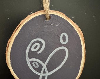 Hand Painted Line Holy Family Ornament