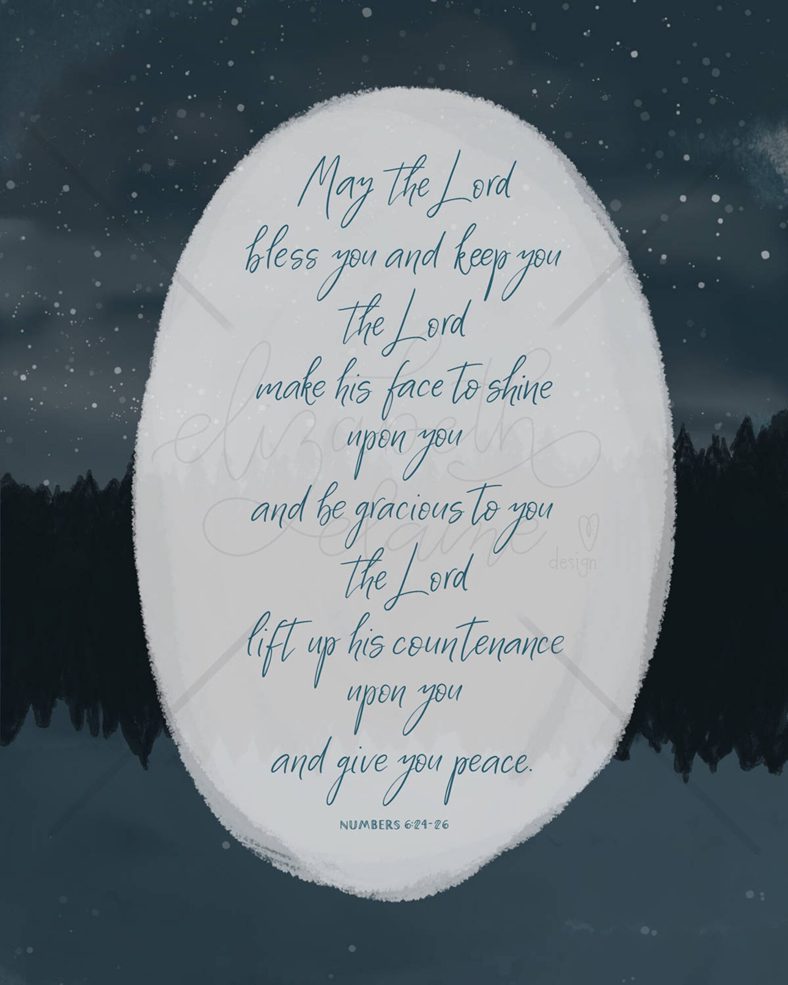 Aaronic Blessing Blessing Print Numbers 6 Bible Verse | Etsy