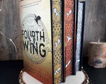 Fourth Wing/Iron Flame by Rececca Yarros, hand sprayed edges!