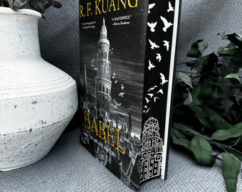 Babel by R. F. Kuang, hand sprayed edges!