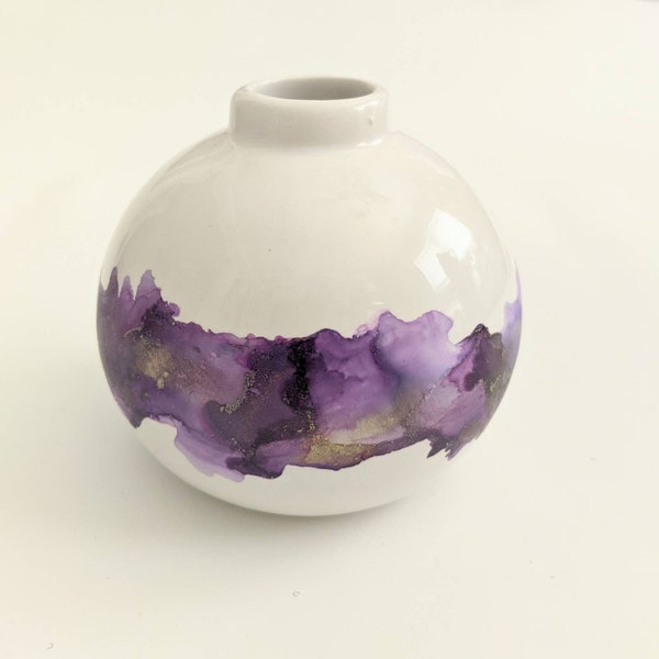 Purple Ceramic Planter, Bud Vase, Home Decor, Housewarming Gift, Custom Planter, Christmas Gift