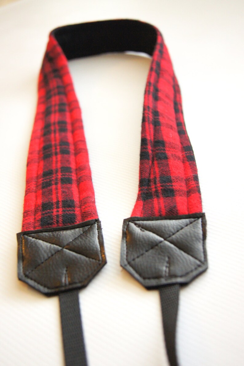 Traveler Gear Camera Accessory Red Lumberjack Camera Strap Photographer Gift DSLR Camera Strap