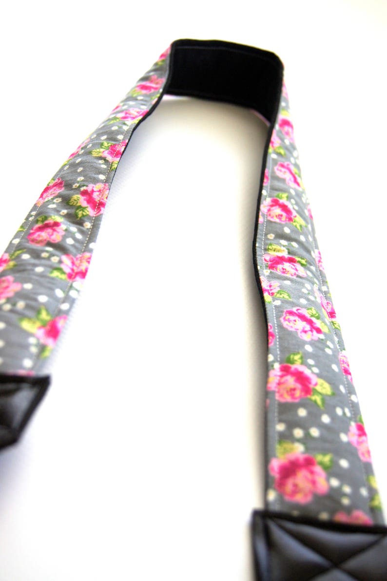 Custom Camera Strap Pink Rose Camera Strap DSLR Camera Etsy