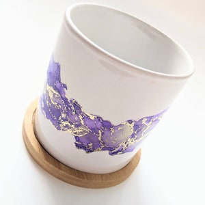 Purple Ceramic Planter, Home Decor, Housewarming Gift, Custom Planter, Gifts for Her, Home Organization