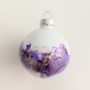 Christmas Ornament, Purple Glass Ornament, Christmas Decor, Home Decor, Holiday Decor, Christmas Gift, Christmas Tree Ornament