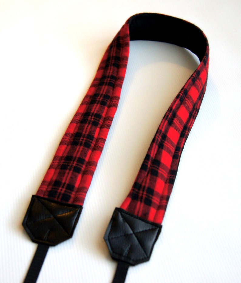 Traveler Gear Camera Accessory Red Lumberjack Camera Strap Photographer Gift DSLR Camera Strap