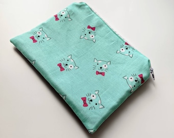 Zipper Pouch, Cat bag, Cosmetic Bag, Make up Bag, Coin Purse, Pencil Pouch, Travel Bag, Travel Gifts