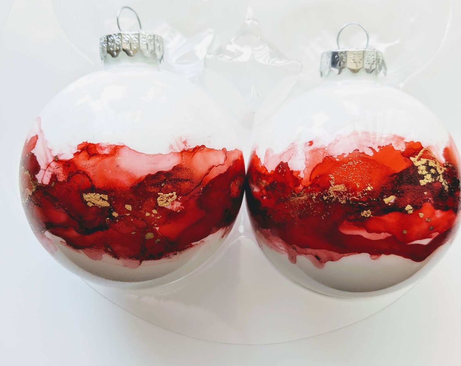 Christmas Ornament Red Glass Ornament Christmas Decor Home Etsy