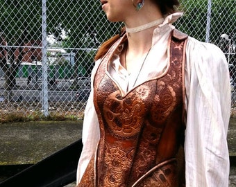 Corsé de cuero repelido - Patrones Steampunk
