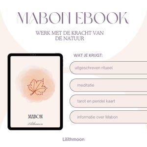 Mabon ebook Nederlands, uitgebreide handleiding voor de herfst równonoc,ideaal voor herfst vieringen en als cadeau voor natuurliefhebbers