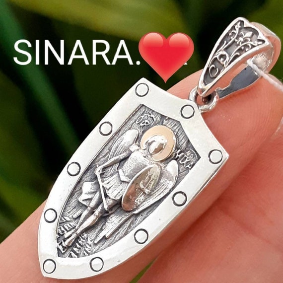 Saint Michael Archangel Pray For Us Silver Medal Pendant Solid - St Michael Pendant For Men Saint Michael Archangel Pray For Us Silver Medal Pendant Solid - St Michael Pendant For Men