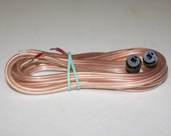 Cavi Diffusori 2 Pin 5 Piedi Cavi Altoparlanti 2 Pin DIN Maschio 5 Piedi - Coppia Nuova, Per Bang & Olufsen, Tandberg E Altri Sistemi Vintage Cavo Audio 2 Pin Maschio - Foto 5