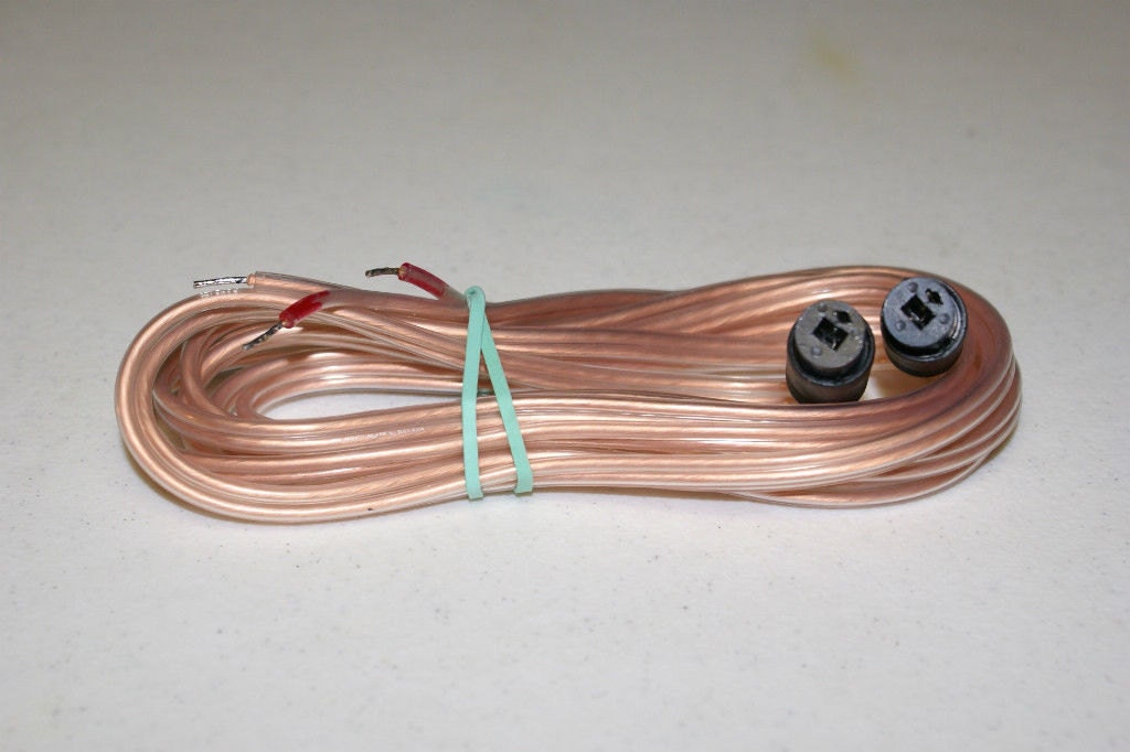 Pair Bang Olufsen Type Speaker Cables 2 Pin DIN Female to  2 Pin DIN male  - 2 mtrs ~6.5 ft  Long