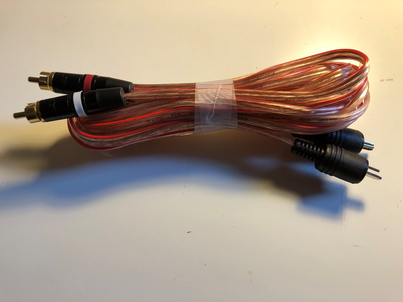 Pair Bang Olufsen Type Speaker Cables 2 Pin DIN Male to RCA Connector