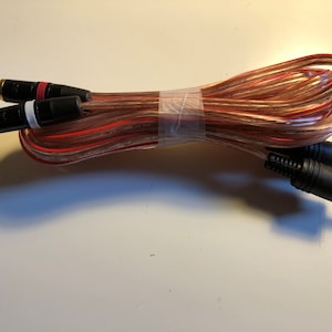 Pair Bang Olufsen Type Speaker Cables 2 Pin DIN Male  to RCA connector