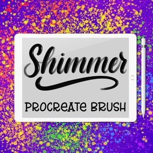 Shimmer lettering brush for Procreate app image 1