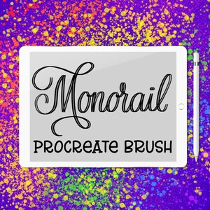 Monorail lettering brush for Procreate