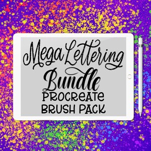35 Procreate Lettering Brushes Mega Brush Bundle