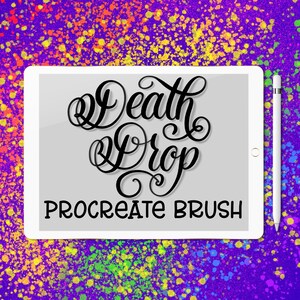 Procreate 用 Death Drop レタリング ブラシ