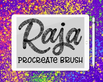 Raja lettering brush for Procreate