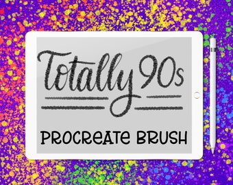 Totally 90s - lettering brush for Procreate app