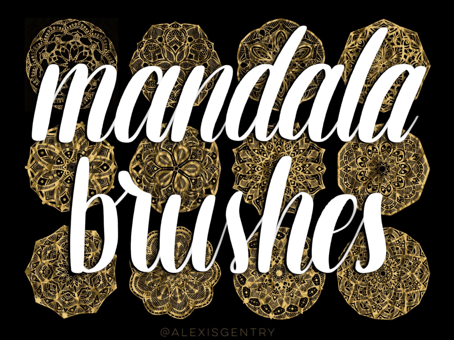 Mandala Stamp Brushes for Procreate (with Bonus Foil Textures) - Etsy