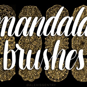 Mandala stamp brushes for Procreate with bonus foil textures image 2