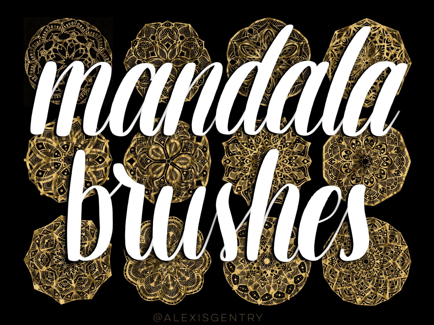 Mandala Stamp Brushes for Procreate (with Bonus Foil Textures) - Etsy
