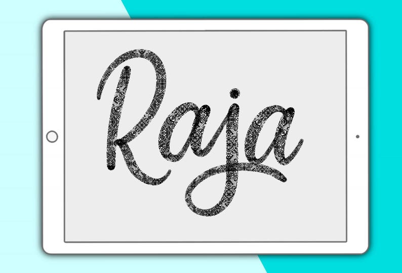 Raja Lettering Brush for Procreate - Etsy