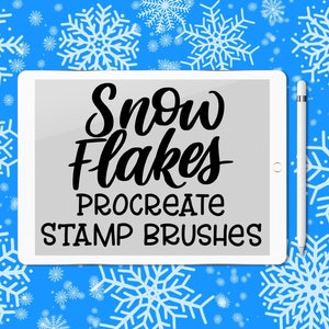 Custom Snowflake Brushes for Procreate App now with 12 new shapes image 2