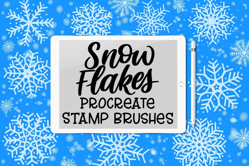 Custom Snowflake Brushes for Procreate App now with 12 new shapes image 2