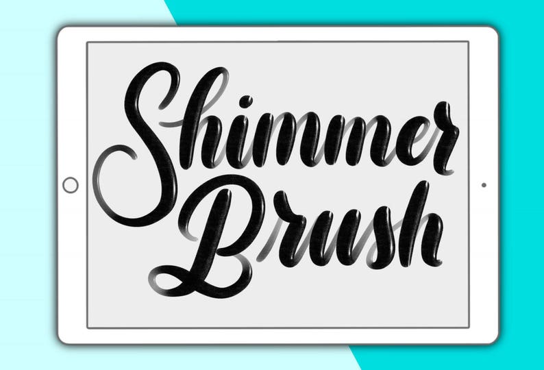 Shimmer lettering brush for Procreate app image 2