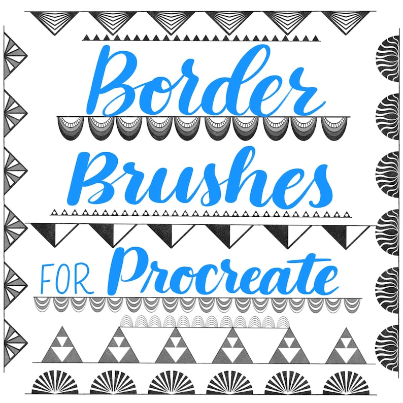 25 Border Brushes for Procreate App Etsy
