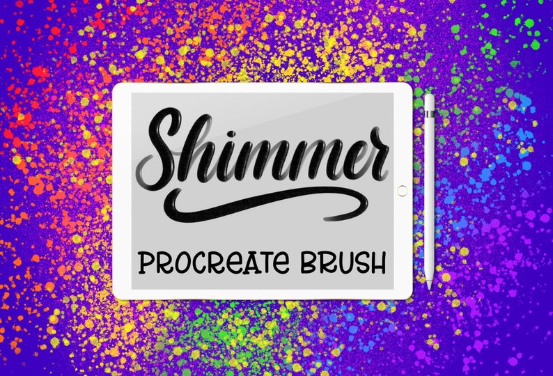 Shimmer lettering brush for Procreate app image 1